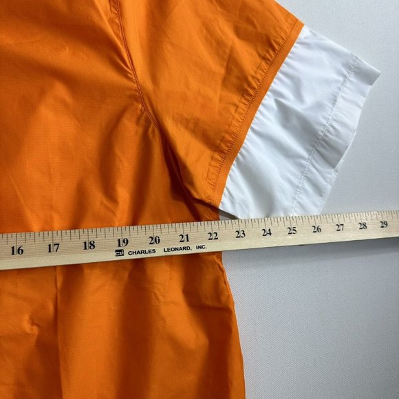 Nike 1/4 Zip Pullover Short‎ Sleeve Orange White Mens Size Large Mesh Lined Golf - Picture 8 of 10